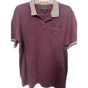 Banana Republic Mens Dress Polo Shirt L‎ Cotton purple